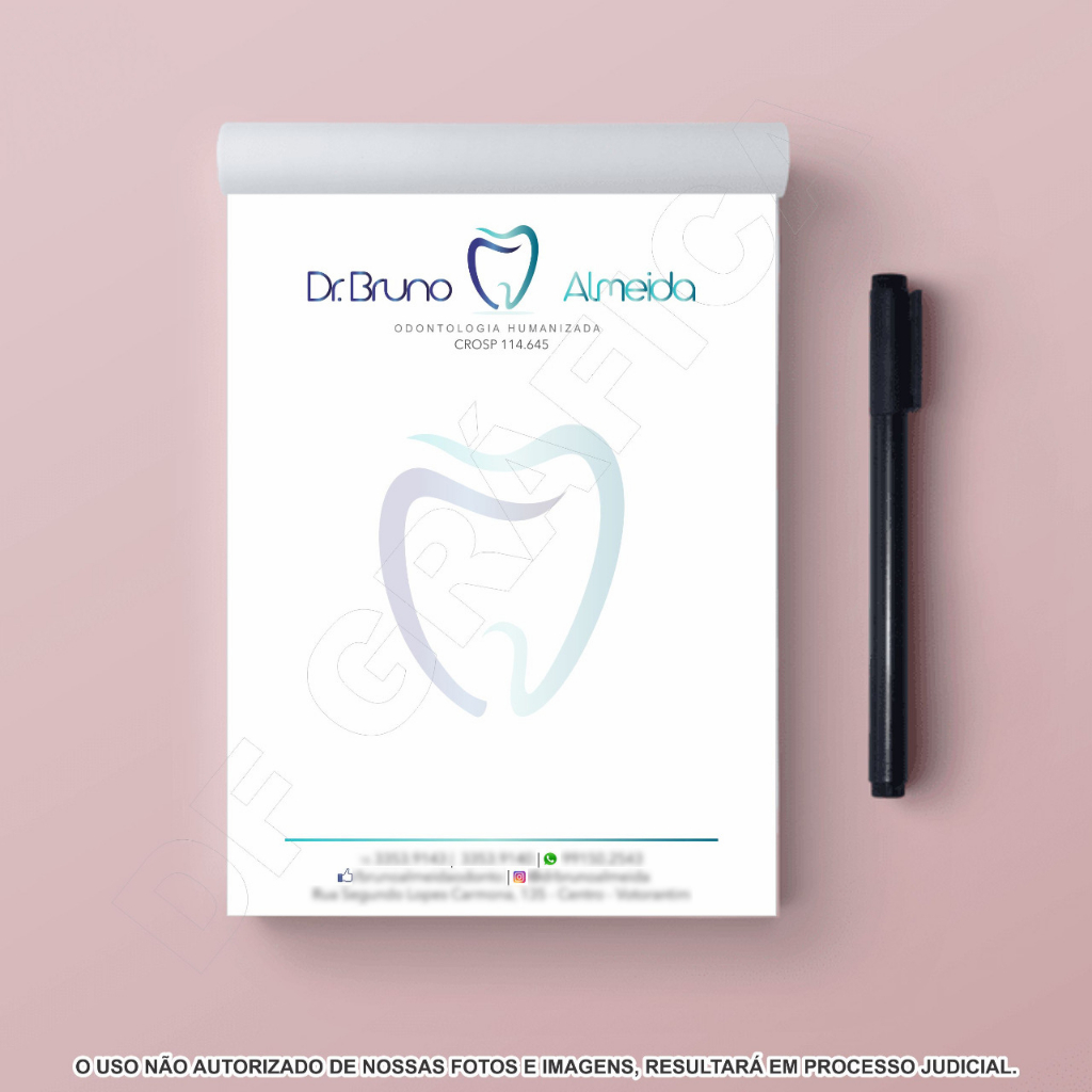 8 Blocos Receituário Com 50 Folhas A5  Personalizado em Oferta na Shopee