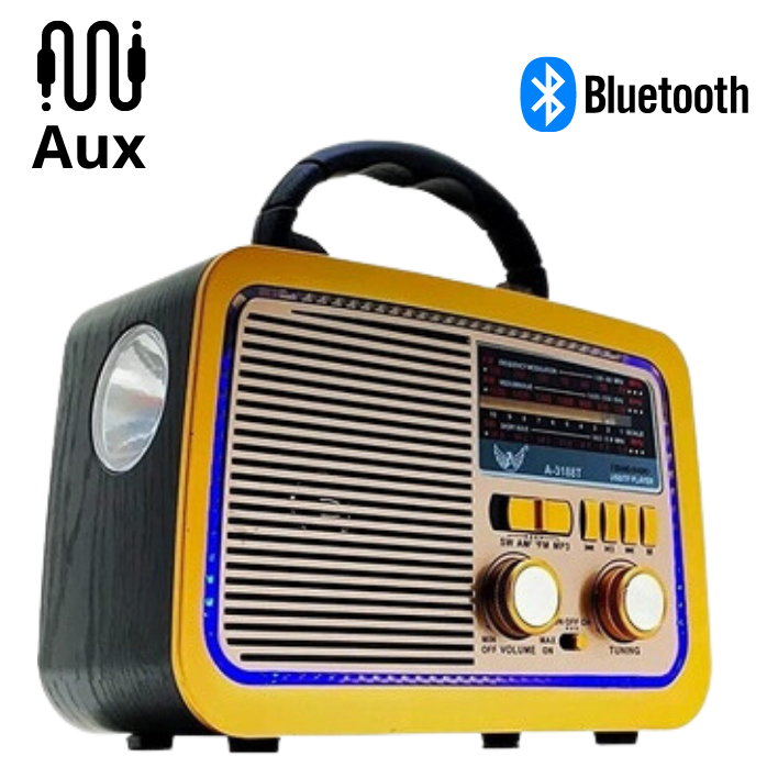 Rádio Retrô Am Fm Usb Vintage Antigo Bluetooth 110/220V Som LED