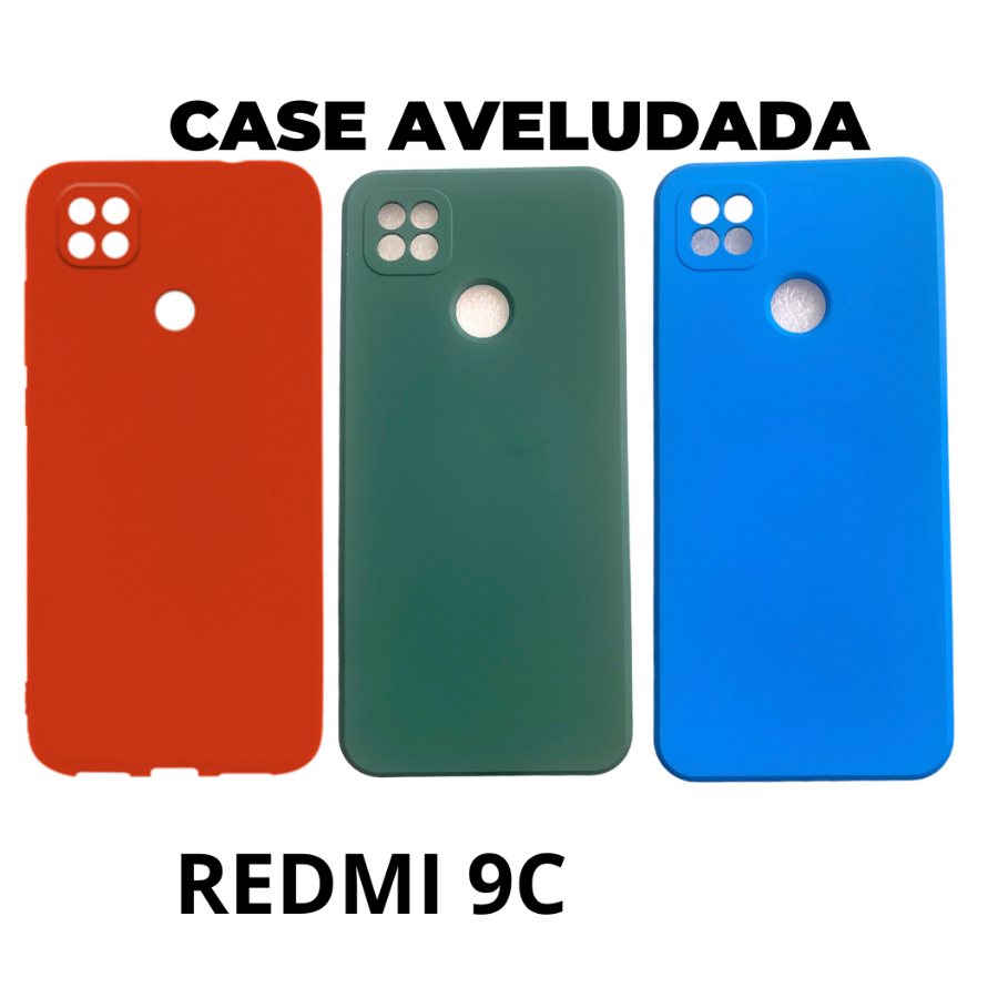 Case Capinha Silicone Aveludada Xiaomi Redmi 9C Capa Veludo