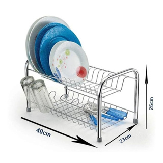 Escorredor De Pratos E Louça 2 Andares 11 Pratos 6 Copos em Oferta na Shopee