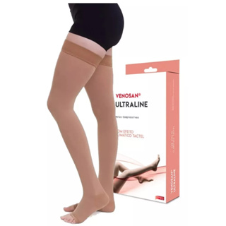 Meia Compressiva 7/8 Média Compressão 20-30mmhg Sem Ponteira Meia Coxa Venosan Ultraline 4000 em Oferta na Shopee