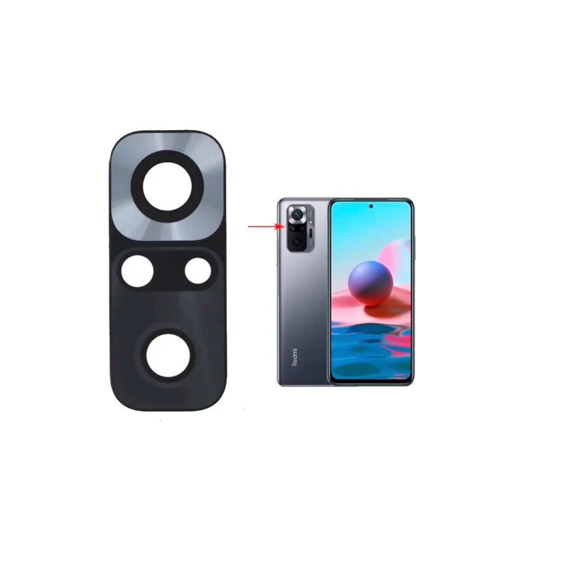 Lente De Vidro Da Câmera Traseira Redmi Note 10 Pro / 10 Pro Max Com Adesivo Colante