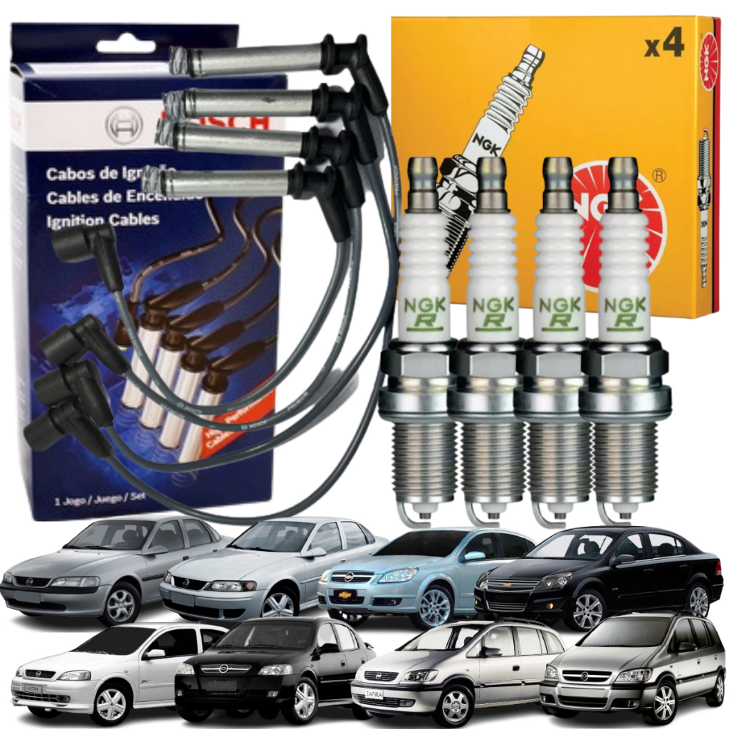 Kit Jogo Cabo E Vela De Ignição Astra Vectra Zafira 1.8 2.0 2.2 em Oferta na Shopee