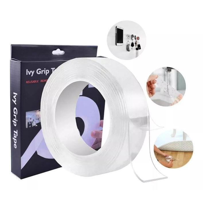 Super Fita Dupla Face Gel Magic Ivy Grip Tape Para Fixação de Objetos
