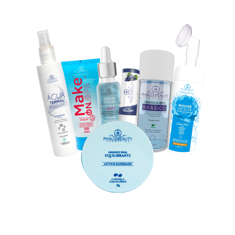Kit Cuidado Facial Ácido Hialurônico 7 Itens PhálleBeauty em Oferta na Shopee