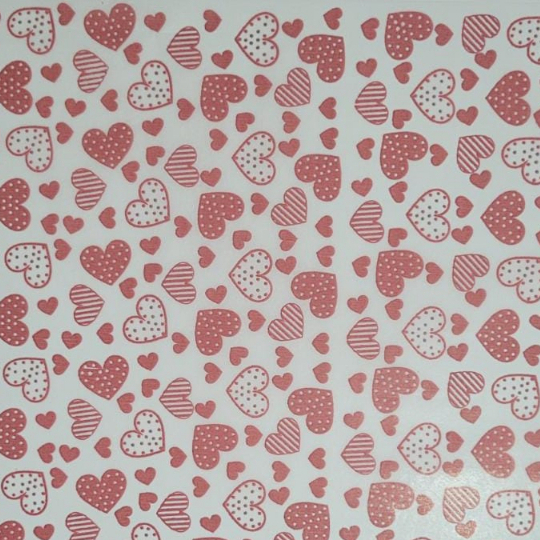 Papel de Seda 50x70 cm  Pacote C/50 Unidades  - CORAÇÕES VERMELHOS em Oferta na Shopee