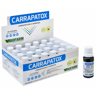 Carrapatox 20ml Carrapaticida e Sarnicida Pulverização e Banho BIOFARM