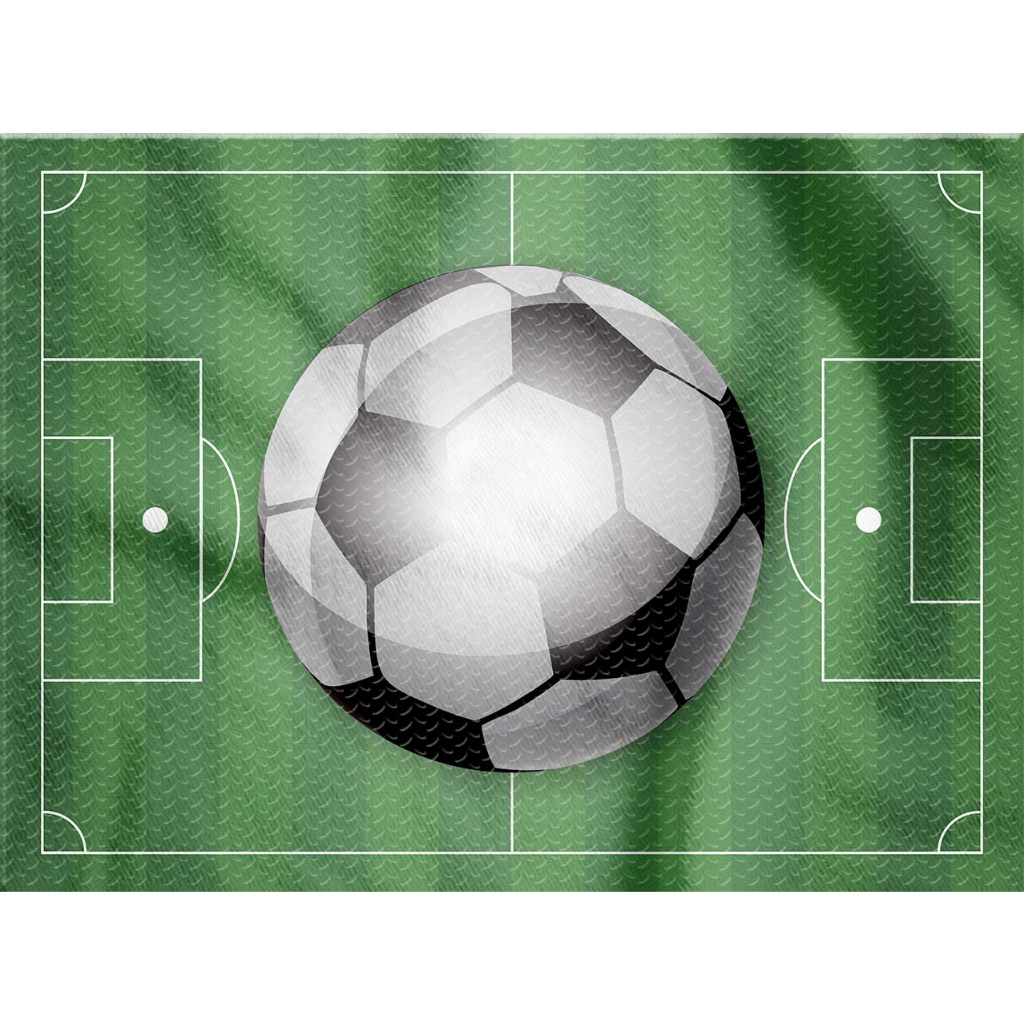 Painel em TNT Estampado Bola de Futebol Campo de Futebol Decoração Parede Evento Aniversário Festas