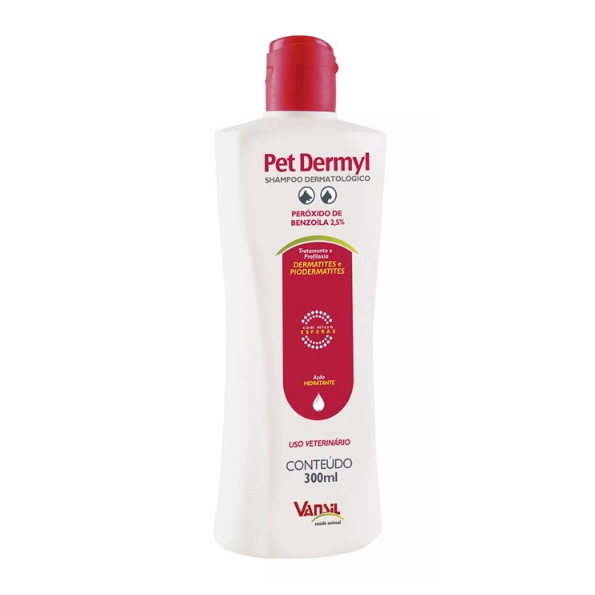 Shampoo Pet Dermyl 300ml Vansil Caes E Gatos