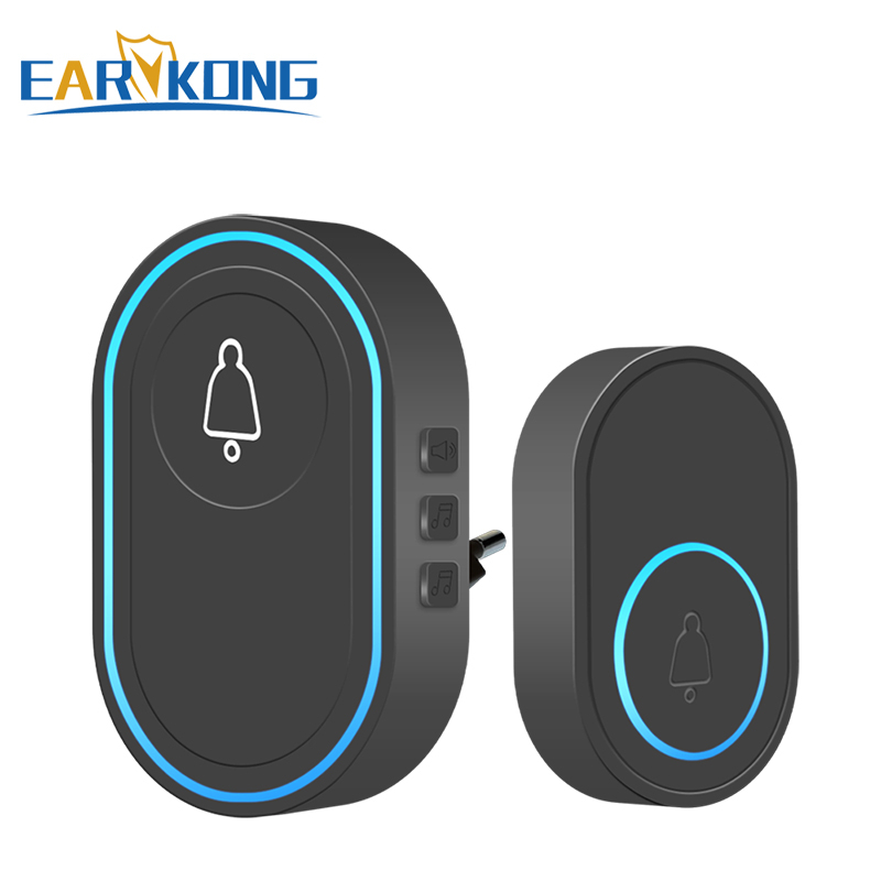 Campainha sem fio para casa, 433mhz, porta inteligente, longo alcance de 150 metros, 32 músicas