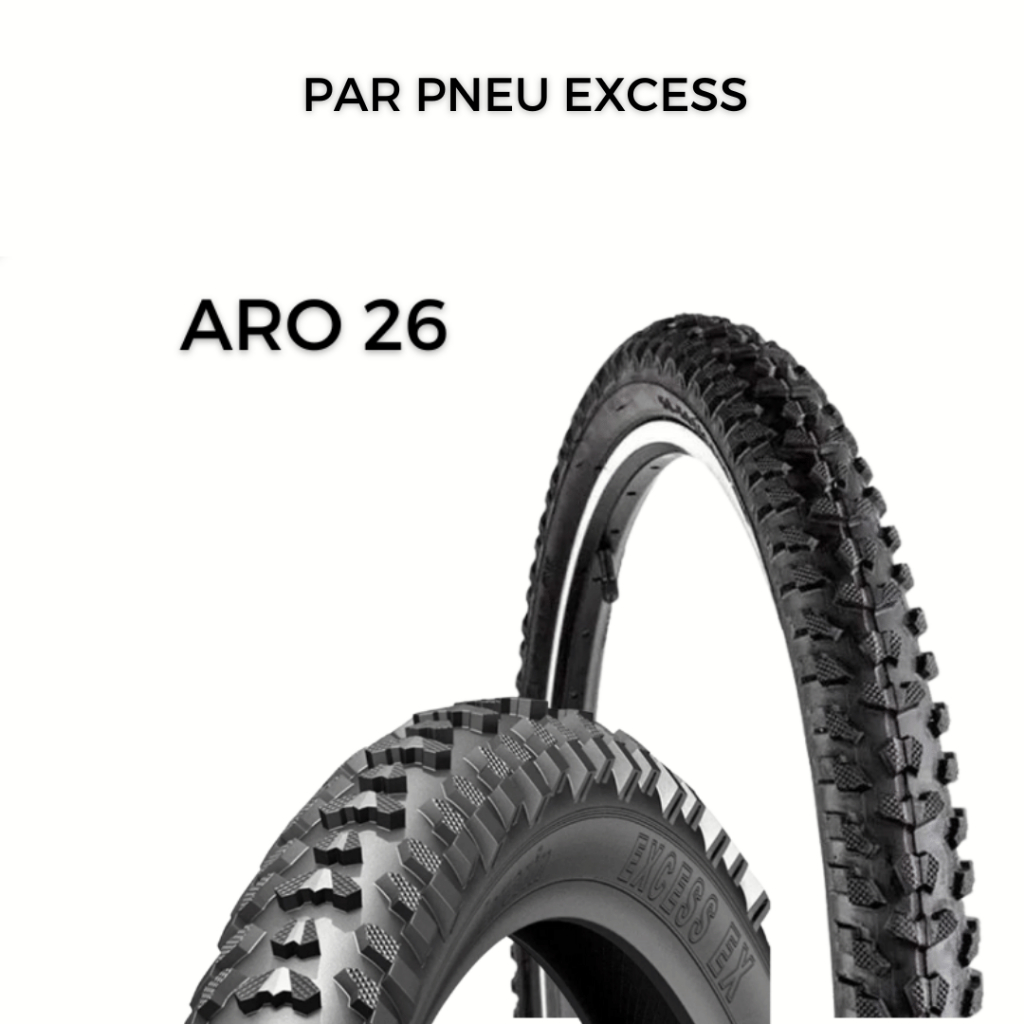 PAR Pneu de bicicleta Aro 26 Excess (26x1.95) - Preto - LEVORIN