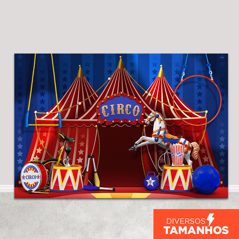Fundo Fotográfico Circo Cenário Painel para Foto Em Tecido Sublimado - FFC-833 em Oferta na Shopee