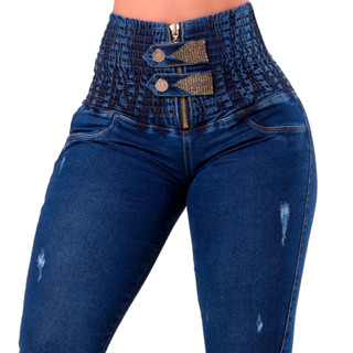 Calça Feminina Rhero Jeans Lançamento Afina Cintura Com Bojo