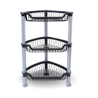 Fruteira De Chão Multiuso Cozinha Organizador Triangular Prateleira Desmontavel Tripla em Oferta na Shopee
