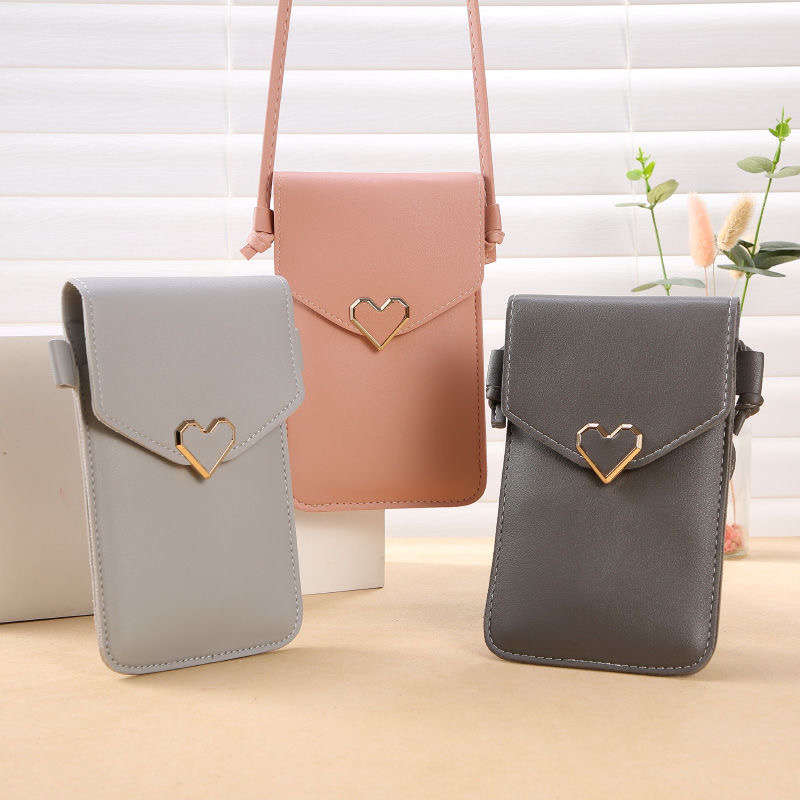 Bolsa feminina porta celular transversal coraçãoYL-785 em Oferta na Shopee