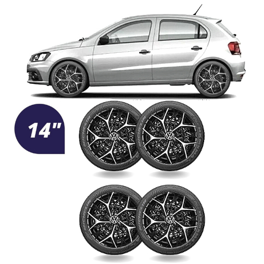 4x Calota Aro 14 Gol Polo Voyage Virtus Fox Aro 14