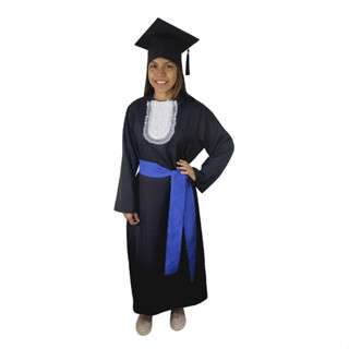 Conjunto Beca Formatura +Capelo +Jabô +Faixa +Canudo- Uniforme