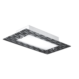 Luminária Plafon Sobrepor teto em alumínio e vidro Led Soquete E27 quarto sala cozinha salão