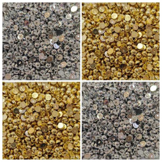 Meia Pérola ABS DOURADO OU PRATA 8MM 6MM 4MM 50gramas em Oferta na Shopee