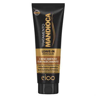 Eico Leave-in Creme Finalizador Tratamento Protetor Térmico Mandioca Crescimento Fortalecimento Capilar 200ml Filtro UV
