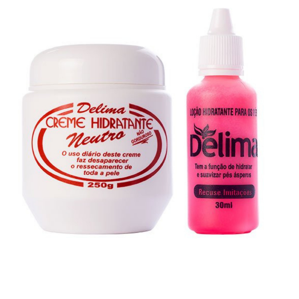 Kit Delima para Combater Rachaduras dos pés : Loção milagrosa para os pés + Creme Hidratante