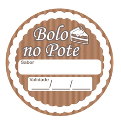 Etiqueta Adesiva Bolo No Pote 4,5CM