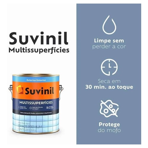 Tinta Epóxi Base Água Multisuperfícies Suvinil Premium Acetinado 800ml– (Produto Personali...