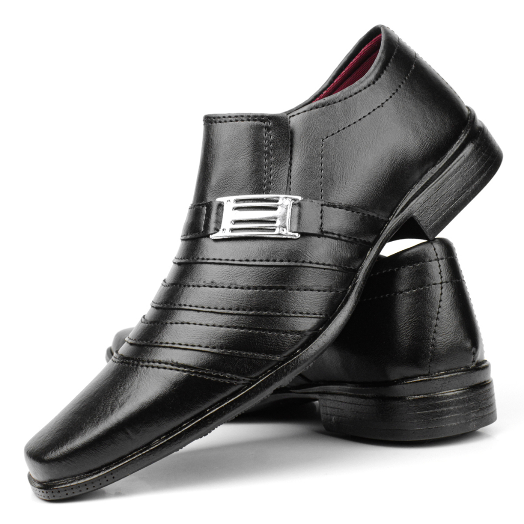 Sapato social preto masculino Pizzolev otima qualidade e conforto