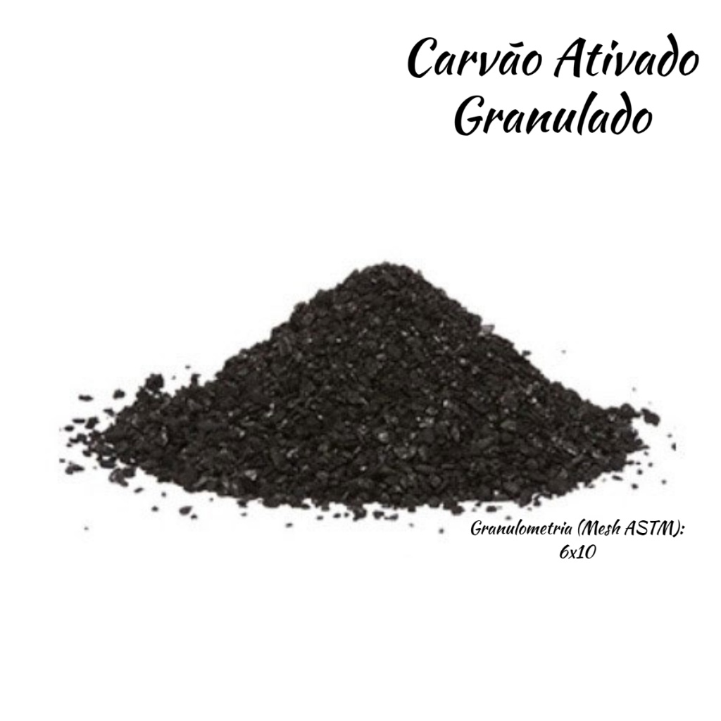 Carvão Ativado Granulado para Filtragem - Filtro Aquario Aquarismo