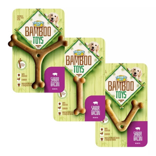 Mordedor Para Cachorro Natural Osso Pequeno Bamboo Toys Kit com 3 em Oferta na Shopee