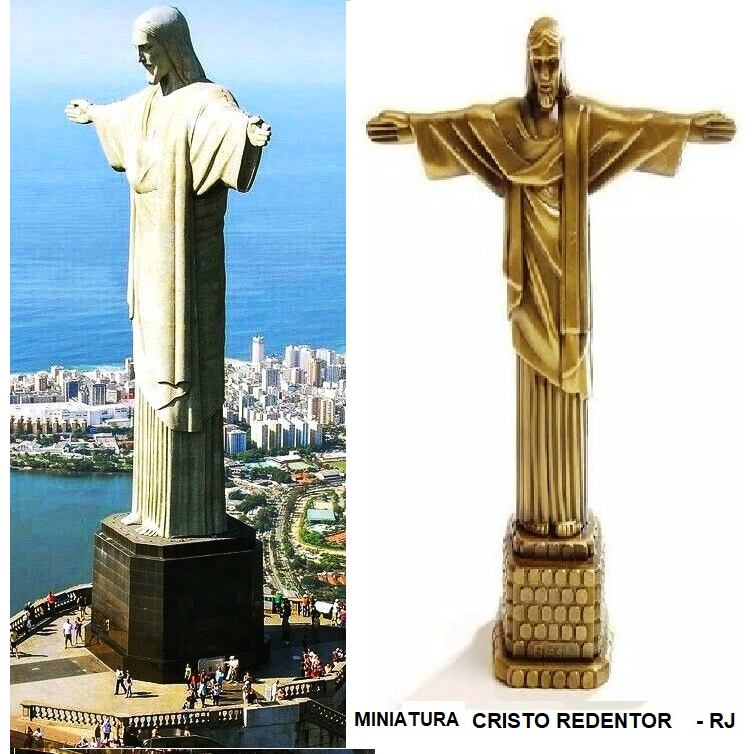 Cristo Redentor Metal Rio De Janeiro ESTÁTUETA Miniatura Decoração coleção hobbies