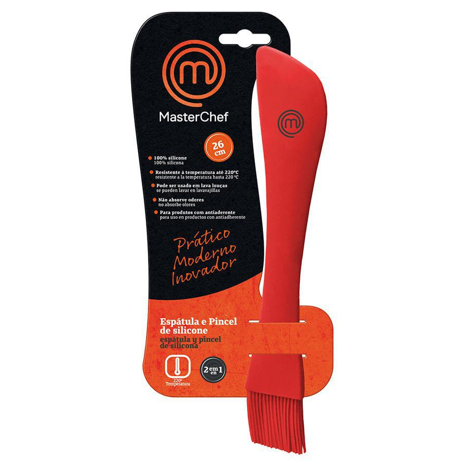 Espátula E Pincel De Silicone 2 Em 1 Masterchef 26 Cm