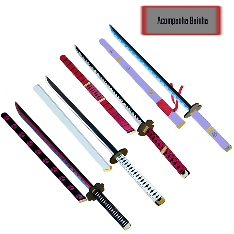 4 Espada / Katana Shusui, Wado Ichimonji, Enma e Sandai Kitetsu Zoro One Piece 90cm Decoração ou Cosplay ou Treino
