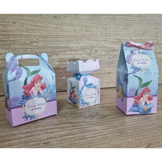 Caixinhas tema Sereia Ariel - Kit com 45 Caixinhas