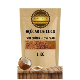 Açúcar de Coco 1 KG - 100% Natural - Puro - Vegano - Sem Glúten