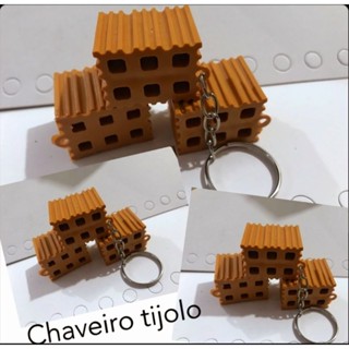 12 chaveiros tijolos tijolinho miniaturas tijolos campanhas em Oferta na Shopee