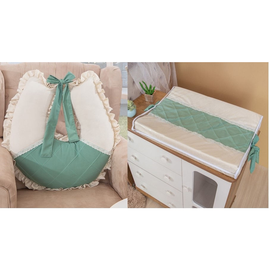 Almofada Amamentação Trocador Anatômico Luxo Bebê Menino Menina Mamãe