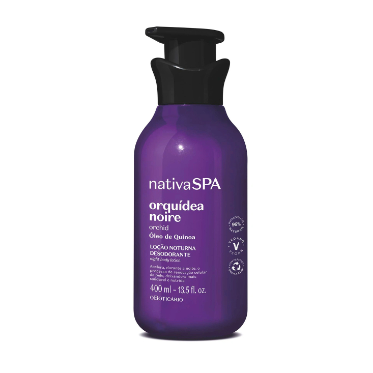 Loção Noturna Desodorante Corporal Nativa SPA Orquídea Noire 400ml