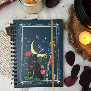 Caderno artesanal A5 80 folhas - Gato