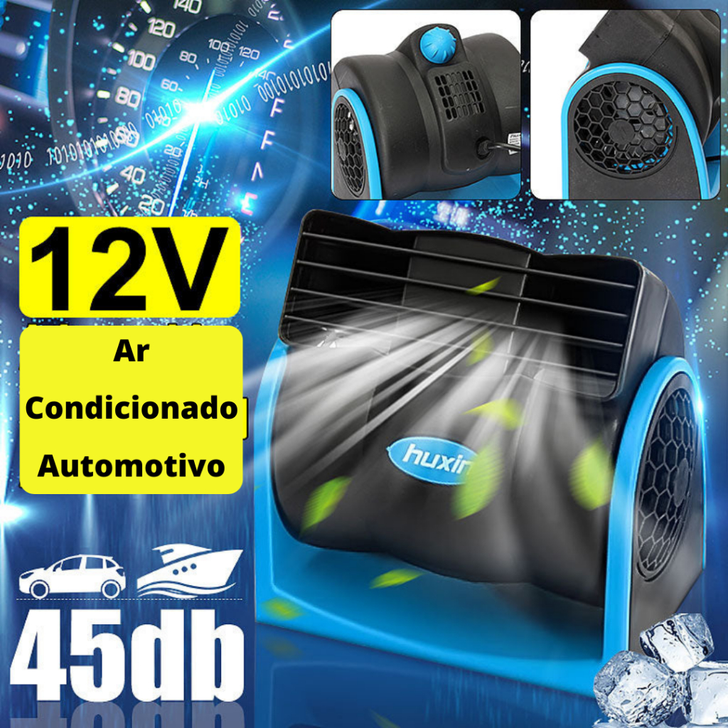 Car Frio - Refresque seu carro sem ar condicionado - Aparelho ar condicionado para carros de pequeno porte 12V - Não passe mais calor