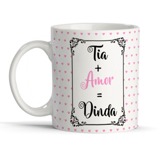 Caneca Tia Dinda Tio Dindo Presente Madrinha e Padrinho de Batismo Batizado Dindos em Oferta na Shopee