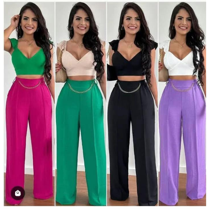 Calça pantalona duna liso cod:8016