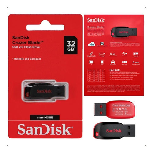 Sandisk Pendrive 32GB 64GB 128GB  original Pen Drive Sandisk USB Cruzer Blade Flash Drive Memory
