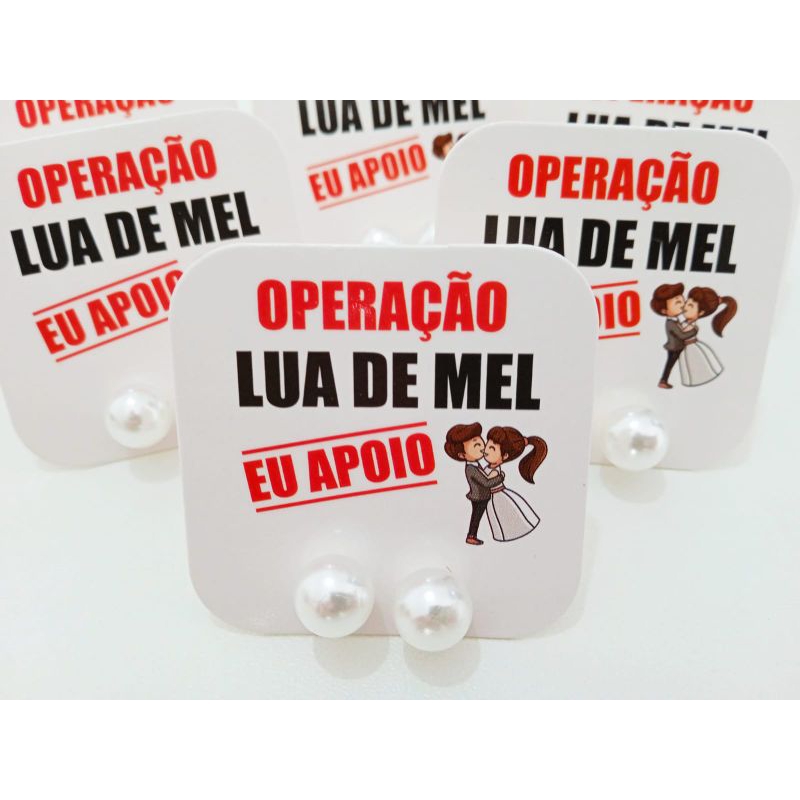 50 pares de brincos pérolas tag lua/casamento/hora do sapato em Oferta na Shopee
