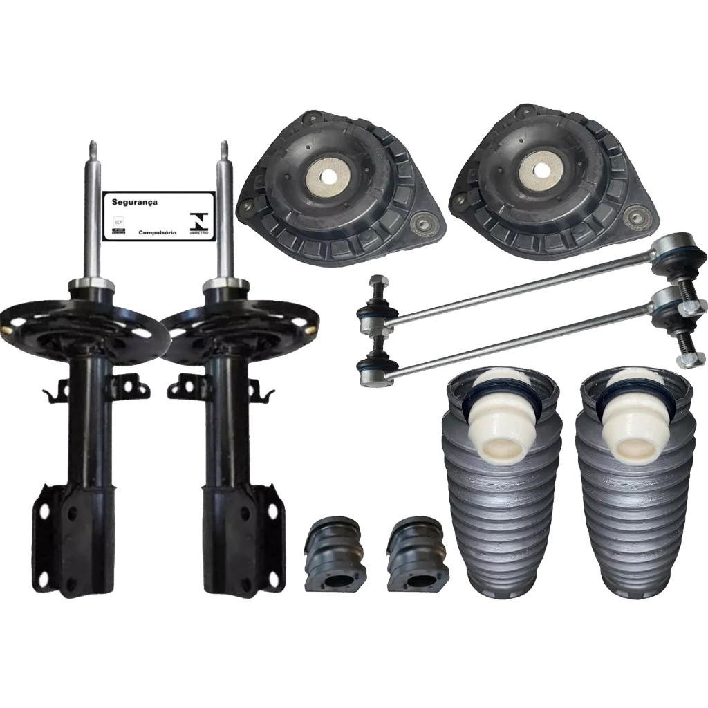 Amortecedor Dianteiro + Coxim Batente Coifa + Bieleta e Bucha Barra Fluence 2011 2012 2013 2014 2015 2016 2017 A 2018