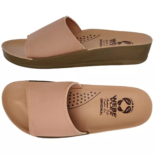 Sandália Feminina Ortopédica Webe Flex Areia Macia Leve Confortável Calçado Feminino Chinelo Ortopédico Para Esporão Fascite Plantar Dores Nos Pés Coluna Slide Anatômico Calce Fácil Chinelos