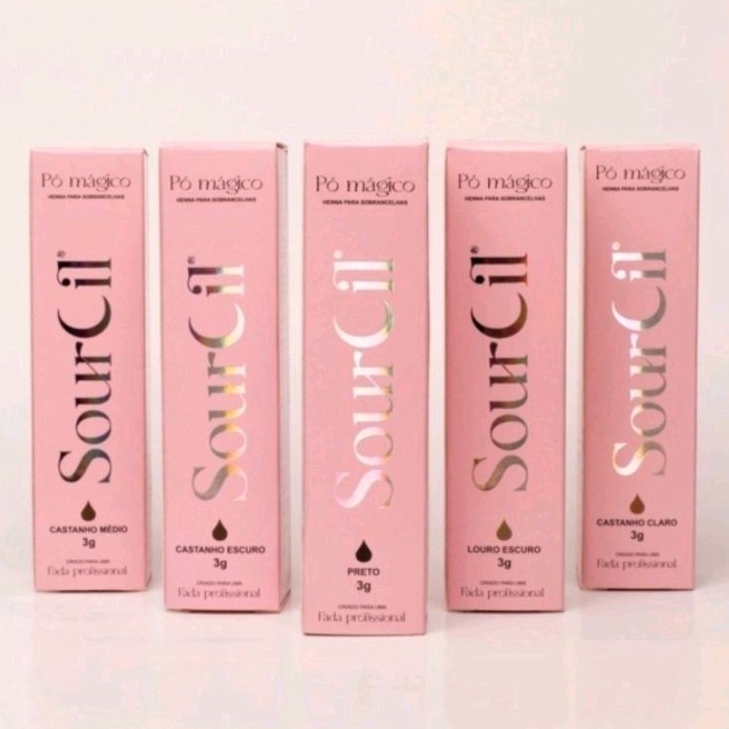 Henna Sobrancelhas Sourcil 3,0 G Com Fixador, Todas as Cores em Oferta na Shopee