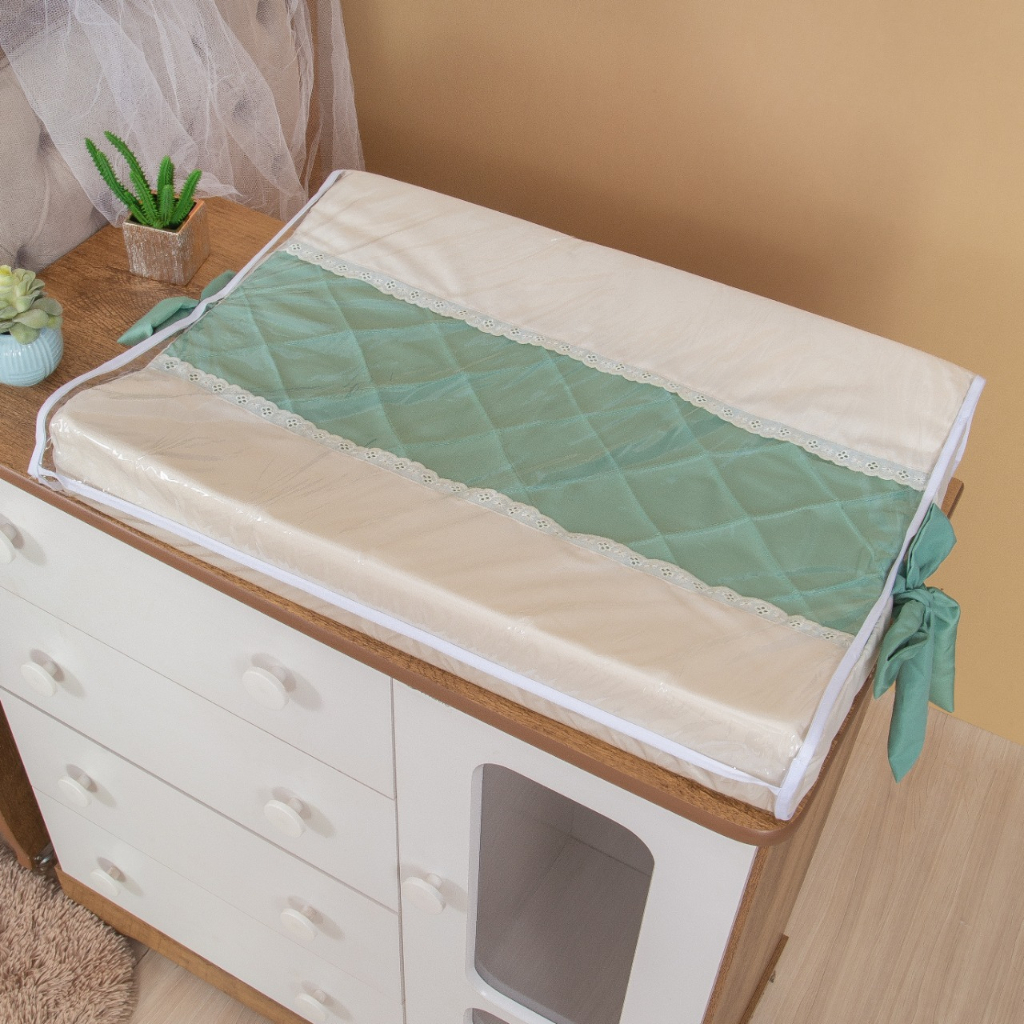 Trocador Americano Anatomico Plastificado de Comoda Luxo para Bebe Menino