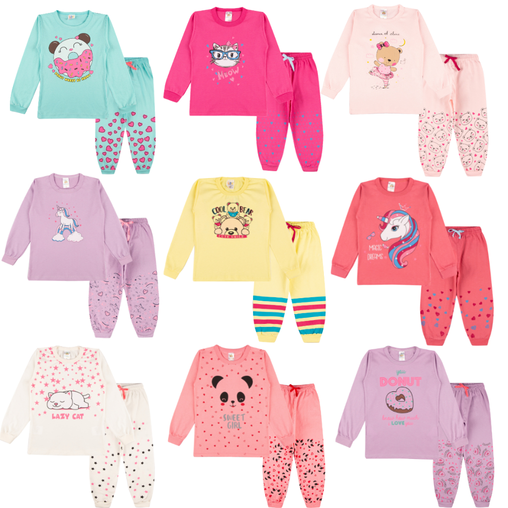 Kit Conjuntos Sortidos Inverno Bebê Menina - de 6 a 12 meses - Primeiros passos em Oferta na Shopee