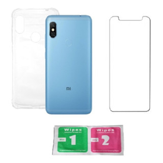 Capa Case Capinha Transparente P/ Redmi Note 6 Pro + Película De Vidro
